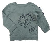 Tmavošedá mikina s dinosaurem a ostny Topolino
