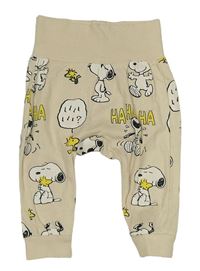 Béžové lehké tepláky se Snoopym H&M