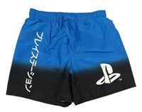 Modro-černé ombré kraťasy s logem PlayStation H&M