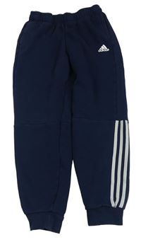 Tmavomodré tepláky s logem Adidas