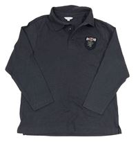 Äntracitové polo triko s nášivkou TCM