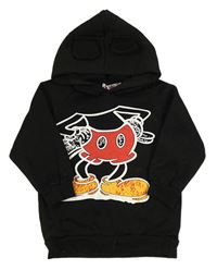 Černá mikina s Mickeym a kapucí