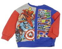 Modro-červeno-šedá mikina s Avengers Tu