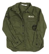 Khaki košile s nášivkou H&M