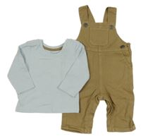 2set - Pískové laclové rifle + světlemodré mikinotriko Primark