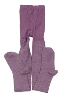 Fialové třpytivé punčocháče John Lewis