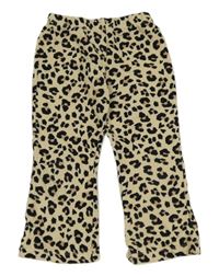 Béžové crop tepláky s leopardím vzorem Matalan