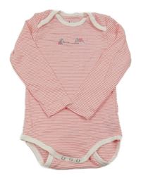 Růžovo-bílé pruhované body s květy a nápisem Impidimpi