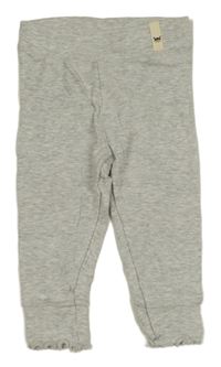 Světlešedé melírované žebrované lehké tepláky Kuniboo