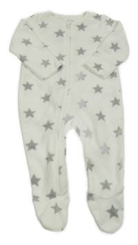 Bílý fleecový overal s hvězdami F&F