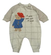 Béžový kostkovaný teplákový overal s Paddingtonem George