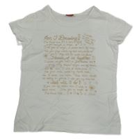 Bílé tričko s nápisem S. Oliver