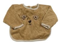 Hnědý froté bryndák s medvědem Alana