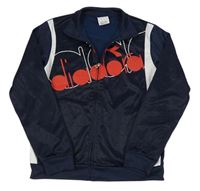 Tmavomodrá sportovní propínací mikina Diadora