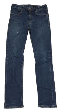 Tmavomodré skinny fit rifle H&M