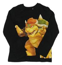Černé triko s králem Koopa - Mario H&M