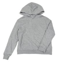 Šedá melírovaná mikina s kapucí H&M