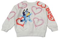 Smetanová mikina s Bluey a srdíčky Primark