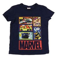 Tmavomodré tričko s Marvel 