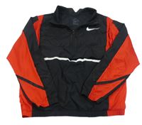 Černo-červená šusťáková sportovní bunda s logem nike