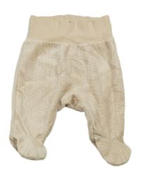 Světlebéžové vzorované sametové polodupky C&A