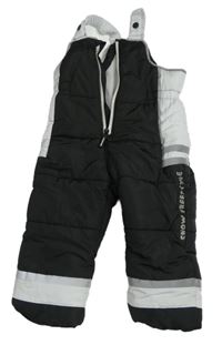 Černo-šedé šusťákové laclové oteplovačky Zara