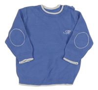 Modrý svetr s výšivkou Mayoral