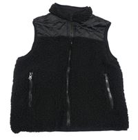 Černá huňatá podšitá vesta orchestra