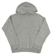Šedá melírovaná mikina s kapucí H&M