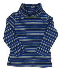 Modro-žluté pruhované triko s rolákem Lupilu