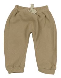 Béžové úpletové tepláky