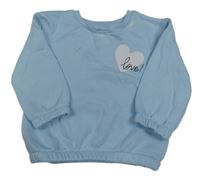 Světlemodrá mikina se srdcem Primark