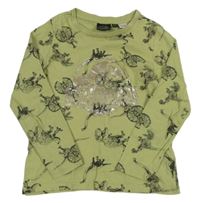 Zelené pyžamové triko s dinosaury 