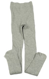 Šedé žebrované punčocháče