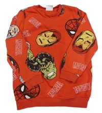 Červená mikina s Marvel 