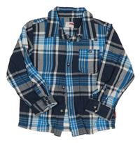 Tmavomodro-modrá kostkovaná košile Name it