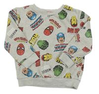 Šedo-barevná mikina s Marvel George