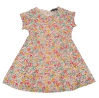 Růžové květované krajkové šaty Primark