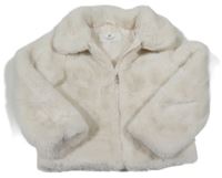 Smetanová kožešinová podšitá bunda H&M