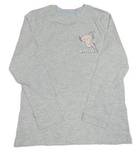 Světlešedé melírované triko s axolotlem Primark