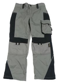 Šedo-černé outdoorové kalhoty s kapsami TopCraft