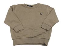 Hnědá mikina s dinem zn. Next