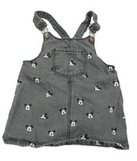 Šedé riflové laclové šaty s Mickeym Zara