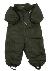 Khaki šusťáková zimní kombinéza H&M