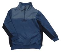 Tmavomodro-šedá thermo mikina s nápisem George