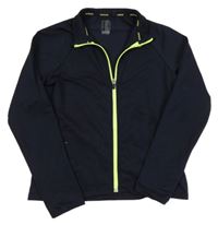 Tmavomodrá propínací sportovní mikina Decathlon