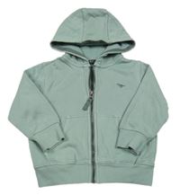 Zelená propínací mikina s dinem a kapucí Next