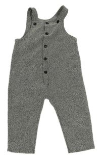 Bílo-černé melírované laclové kalhoty 