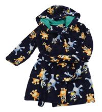 Tmavomodrý plyšový župan s kapucí - Bluey George