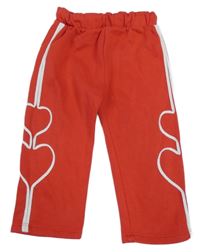 Jahodovo-bílé tepláky se srdíčky River Island